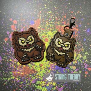 DND Chibi Owlbear fob patch ITH machine embroidery design