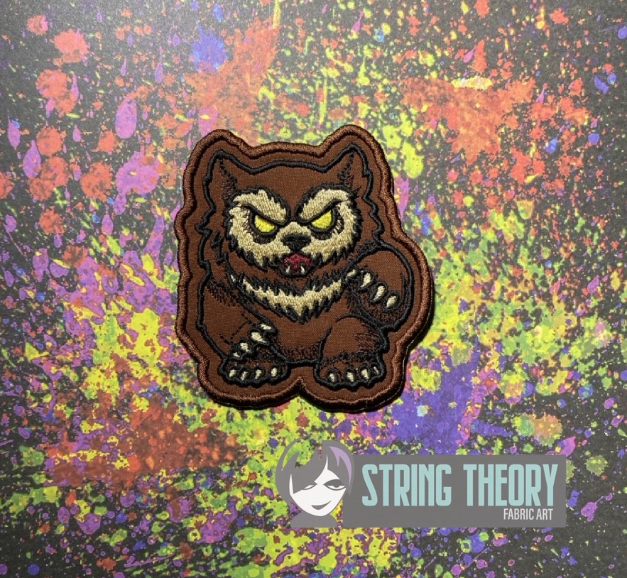 DND Chibi Owlbear fob patch ITH machine embroidery design