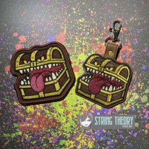 DND Chibi Mimic fob patch ITH machine embroidery design