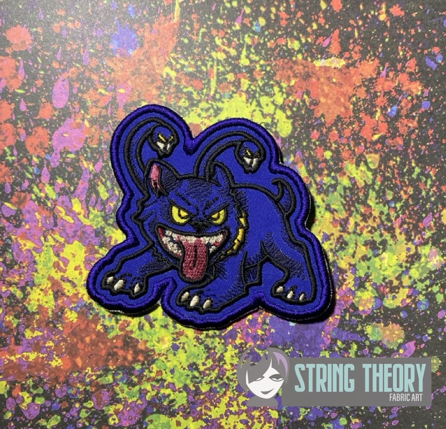 DND Chibi Displacer Beast fob patch ITH machine embroidery design