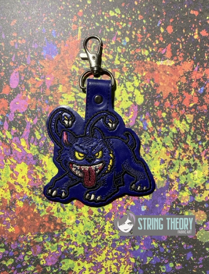 DND Chibi Displacer Beast fob patch ITH machine embroidery design
