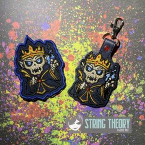 DND Chibi Lich fob patch ITH machine embroidery design