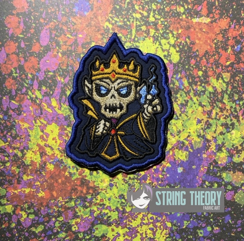 DND Chibi Lich fob patch ITH machine embroidery design
