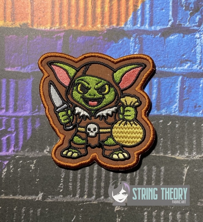 DND Chibi Goblin fob patch ITH machine embroidery design