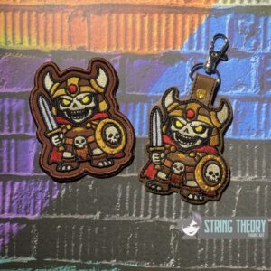 DND Chibi Skeleton fob patch ITH machine embroidery design