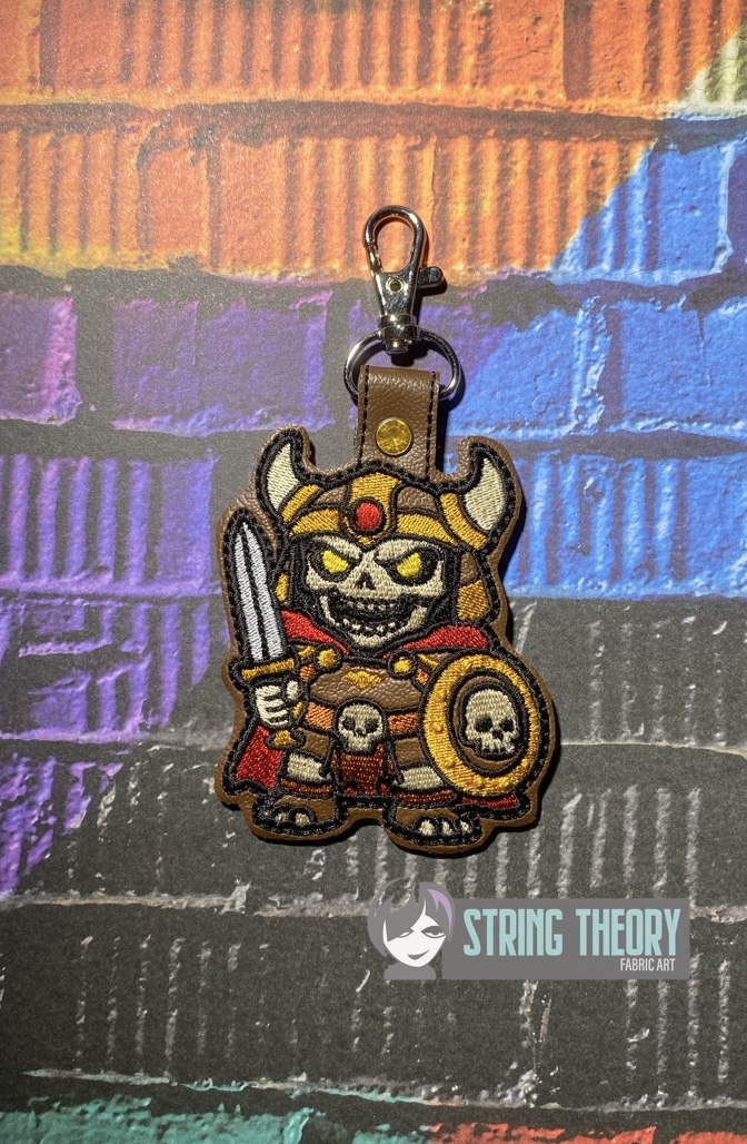 DND Chibi Skeleton fob xpatch ITH machine embroidery design