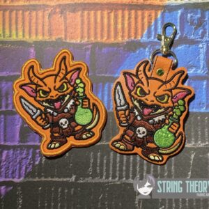 DND Chibi Kobold fob xpatch ITH machine embroidery design