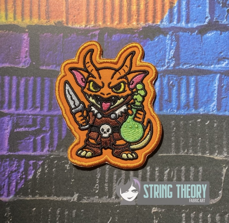 DND Chibi Kobold fob xpatch ITH machine embroidery design