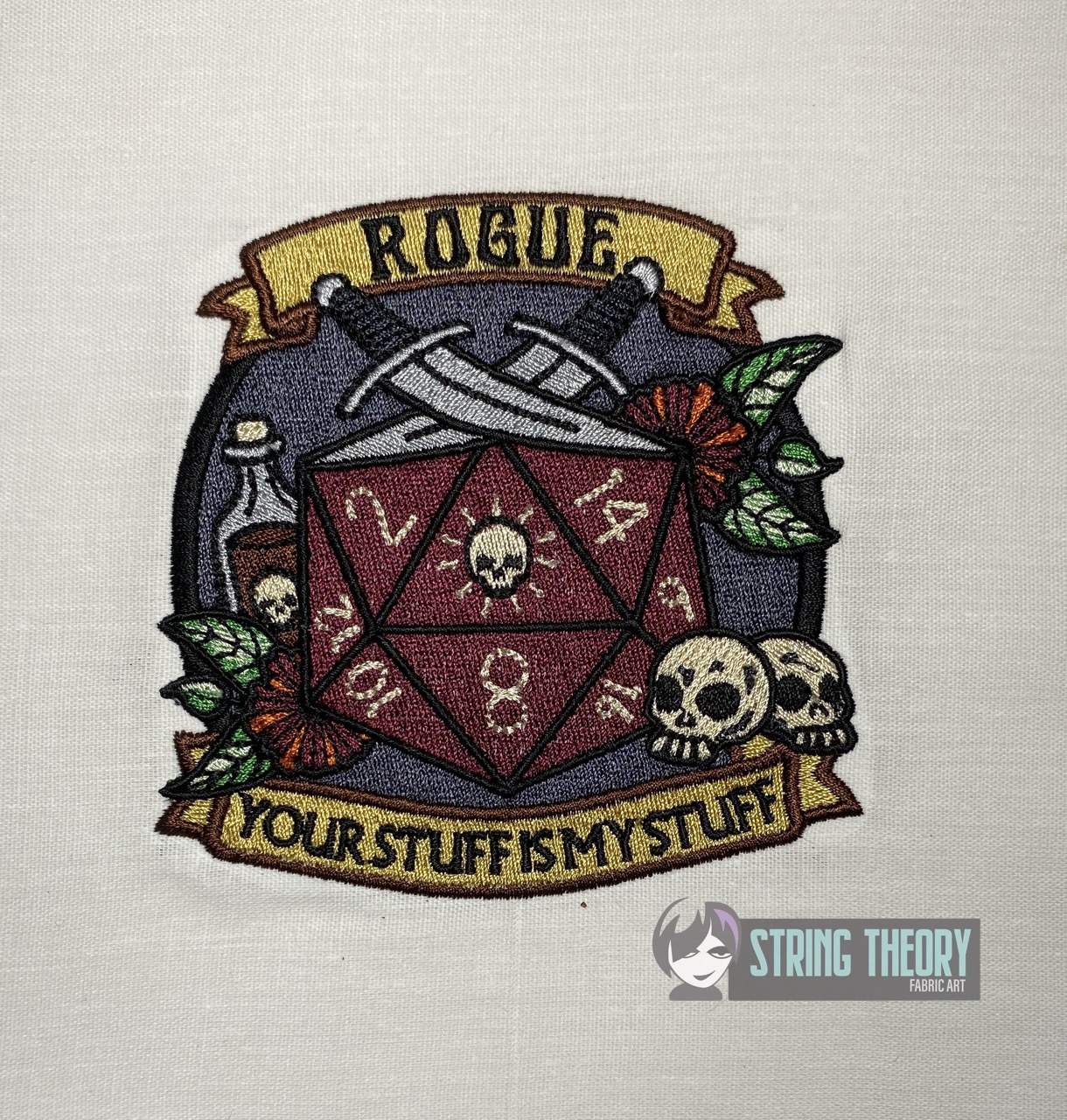 Rogue Your Stuff is My Stuff machine embroidery design