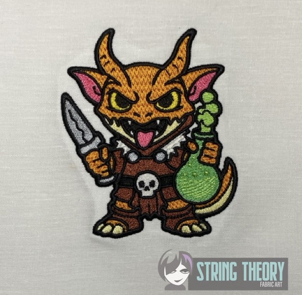 DND Chibi Kobold machine embroidery design