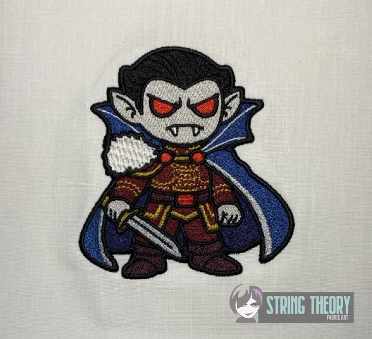 DND Chibi Vampire machine embroidery design