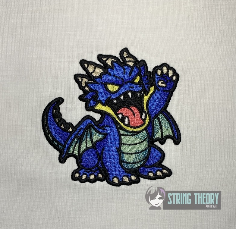 DND Chibi Dragon machine embroidery design