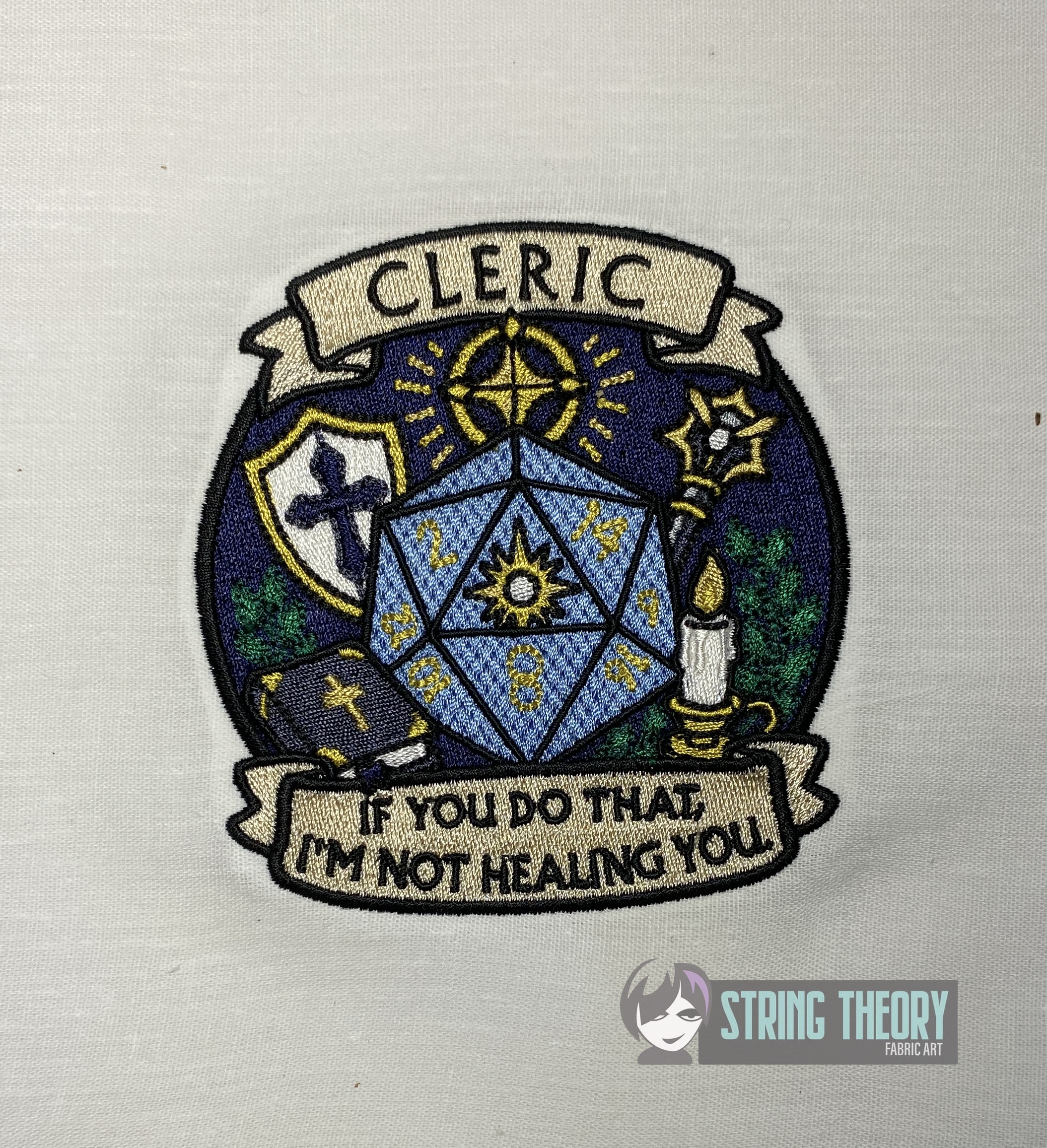 DND Cleric Not Healing You machine embroidery design