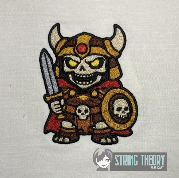DND Chibi Skeleton machine embroidery design