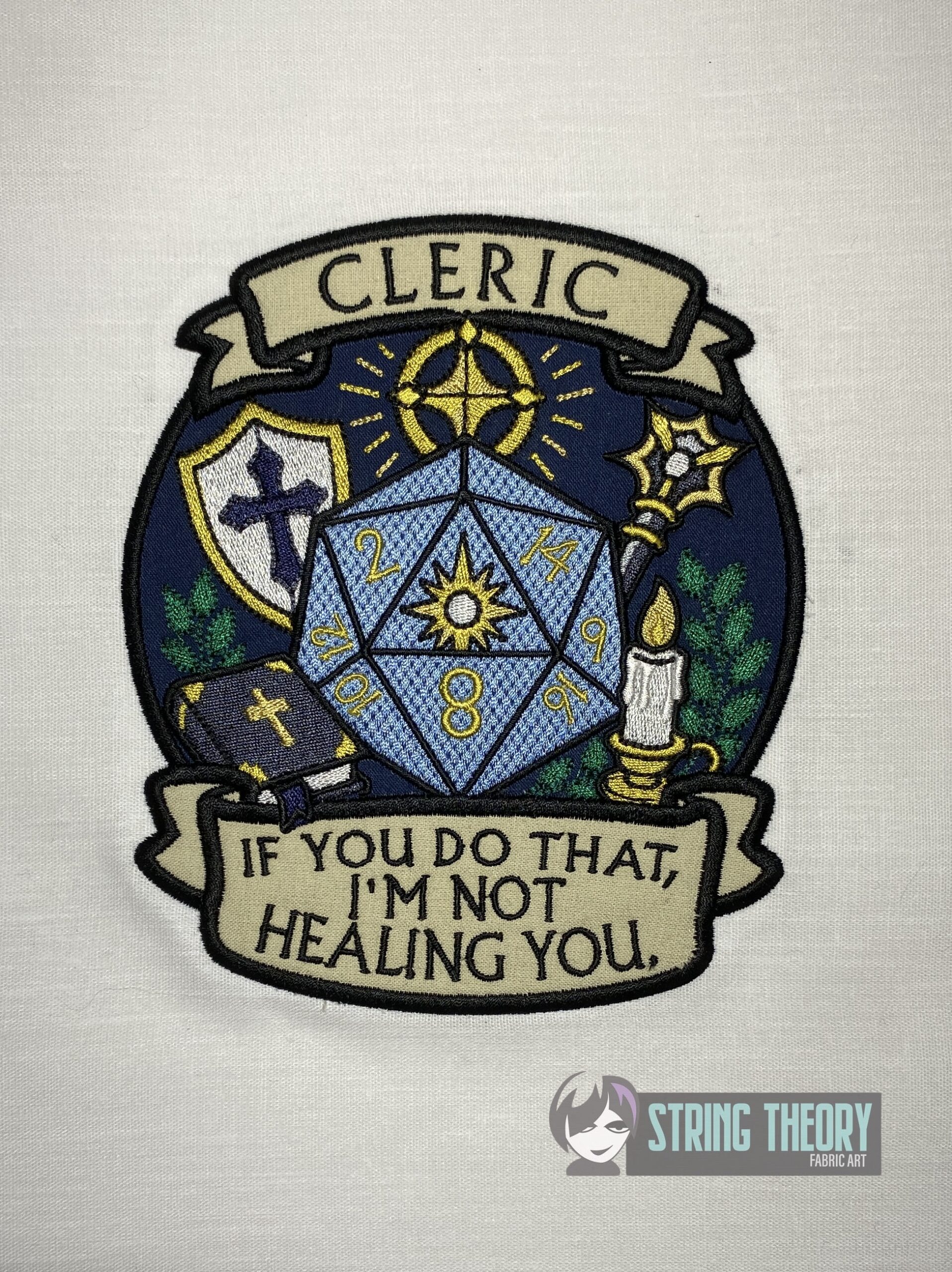 DND Cleric Not Healing You machine embroidery design