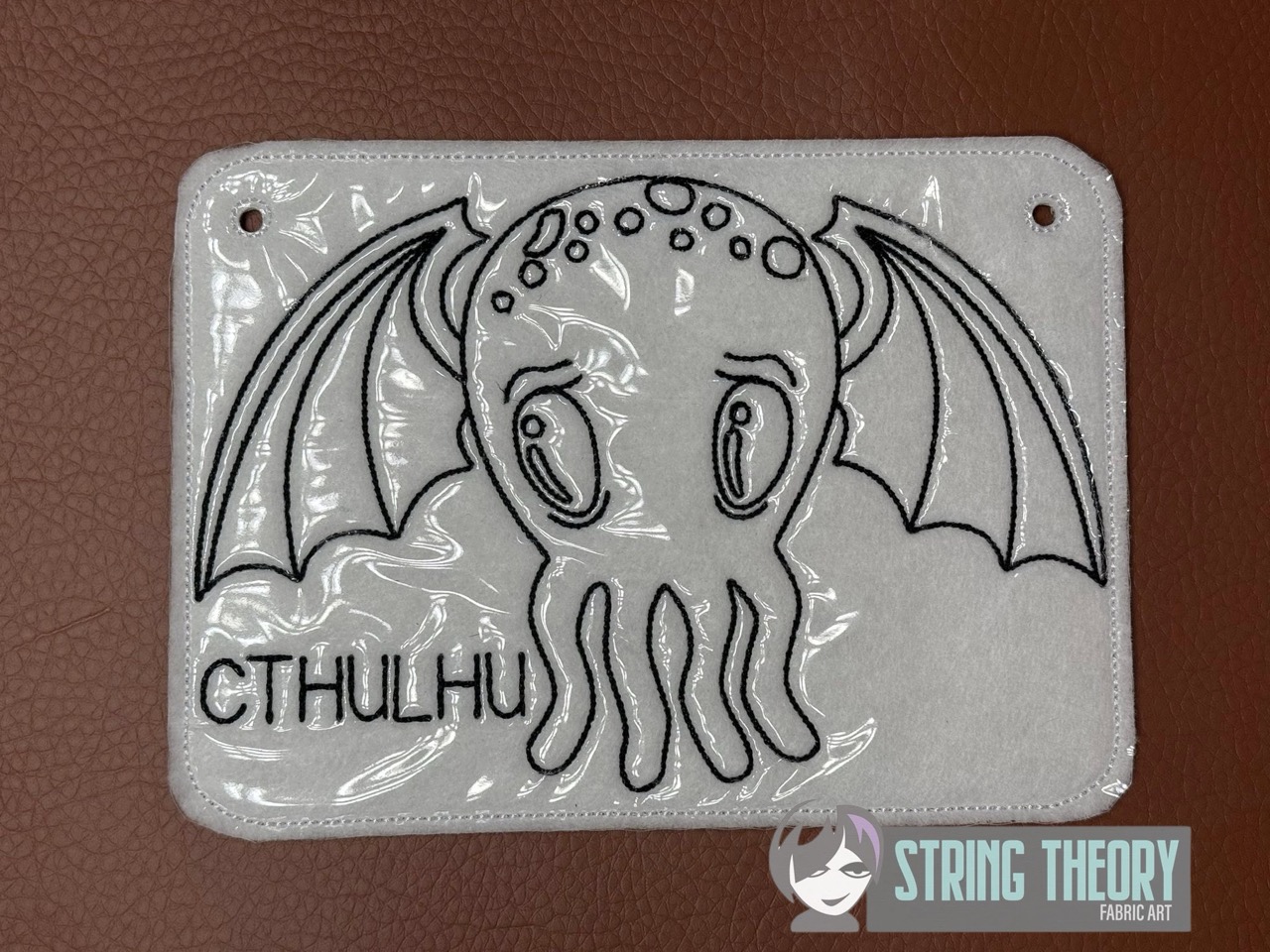 Chibi Cthulhu Color Page ITH machine embroidery design