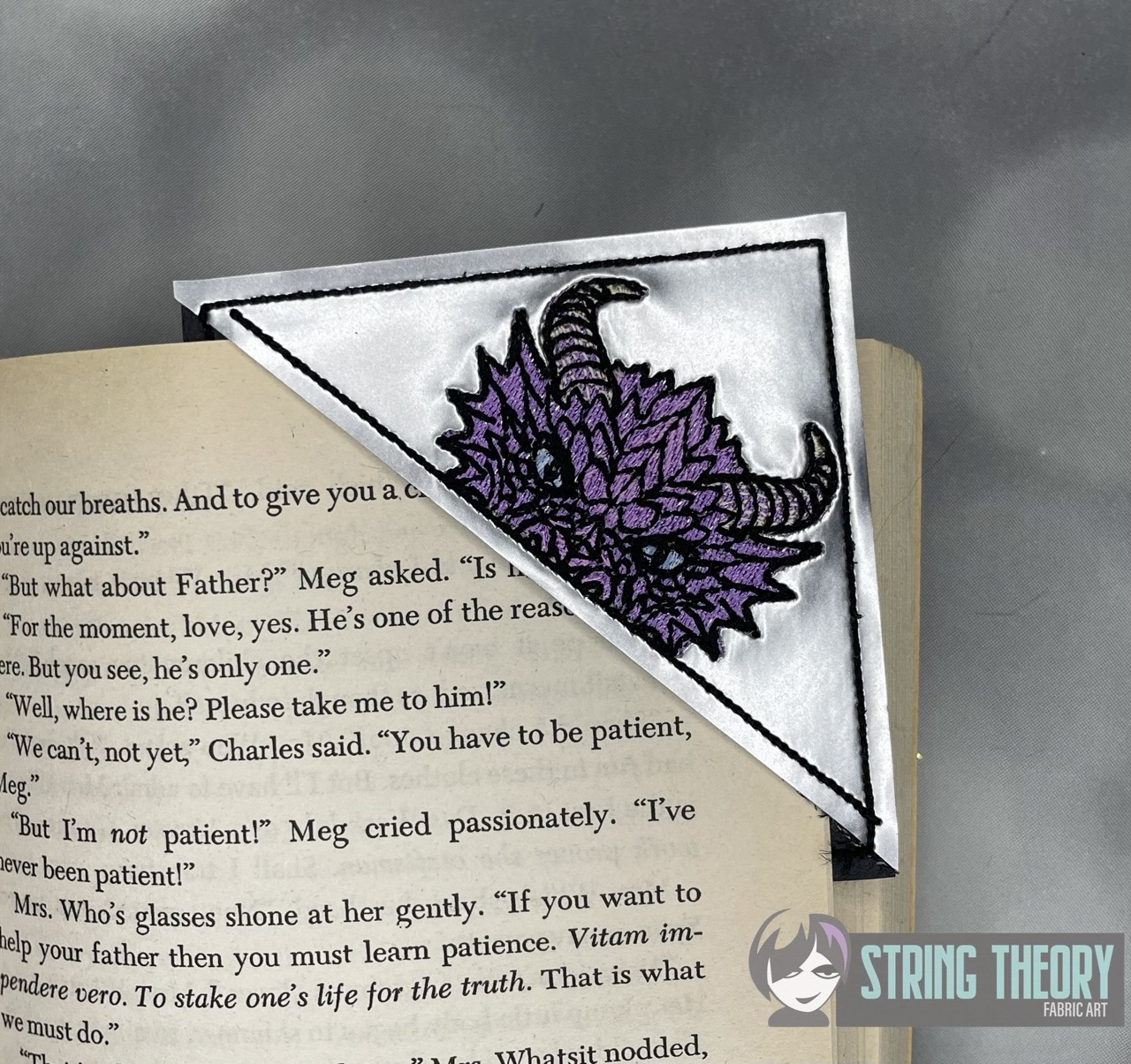 Dragon Corner Bookmark ITH machine embroidery design