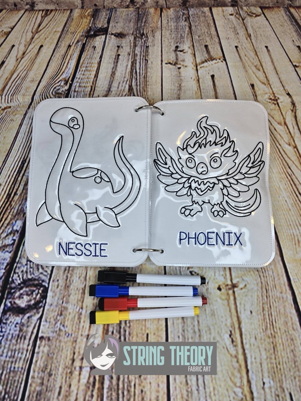Cutie Cryptids Coloring Book ITH Machine Embroidery Pattern