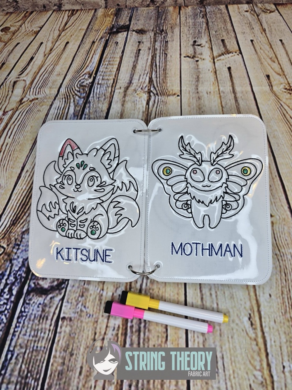 Cutie Cryptids Coloring Book ITH Machine Embroidery Pattern
