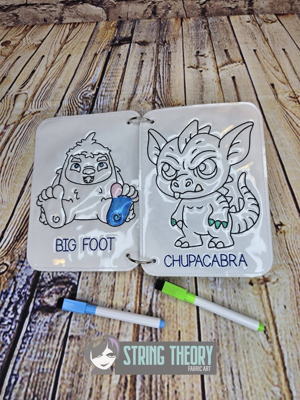 Cutie Cryptids Coloring Book ITH Machine Embroidery Pattern