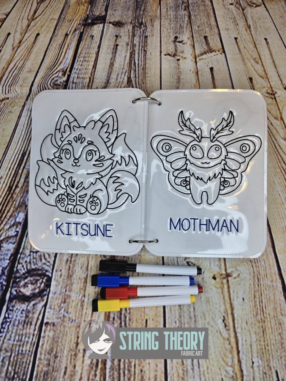 Cutie Cryptids Coloring Book ITH Machine Embroidery Pattern