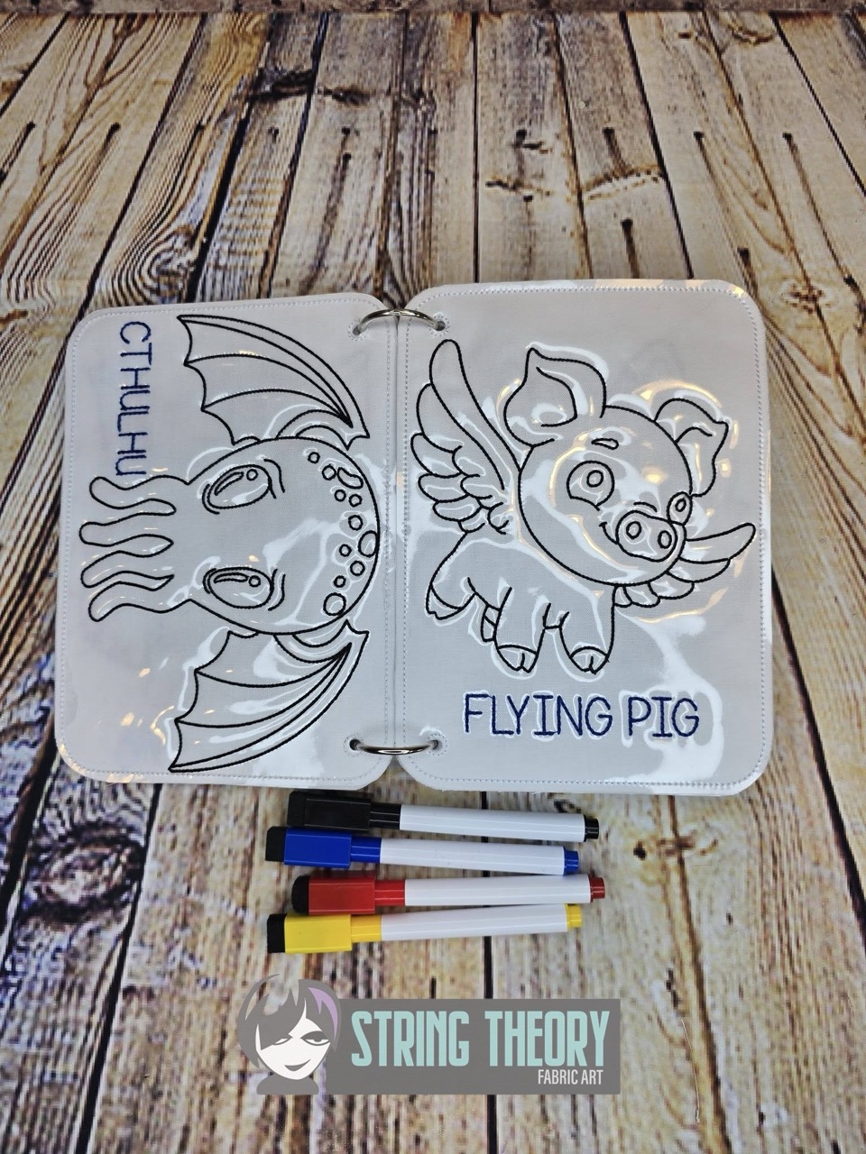 Cutie Cryptids Coloring Book ITH Machine Embroidery Pattern
