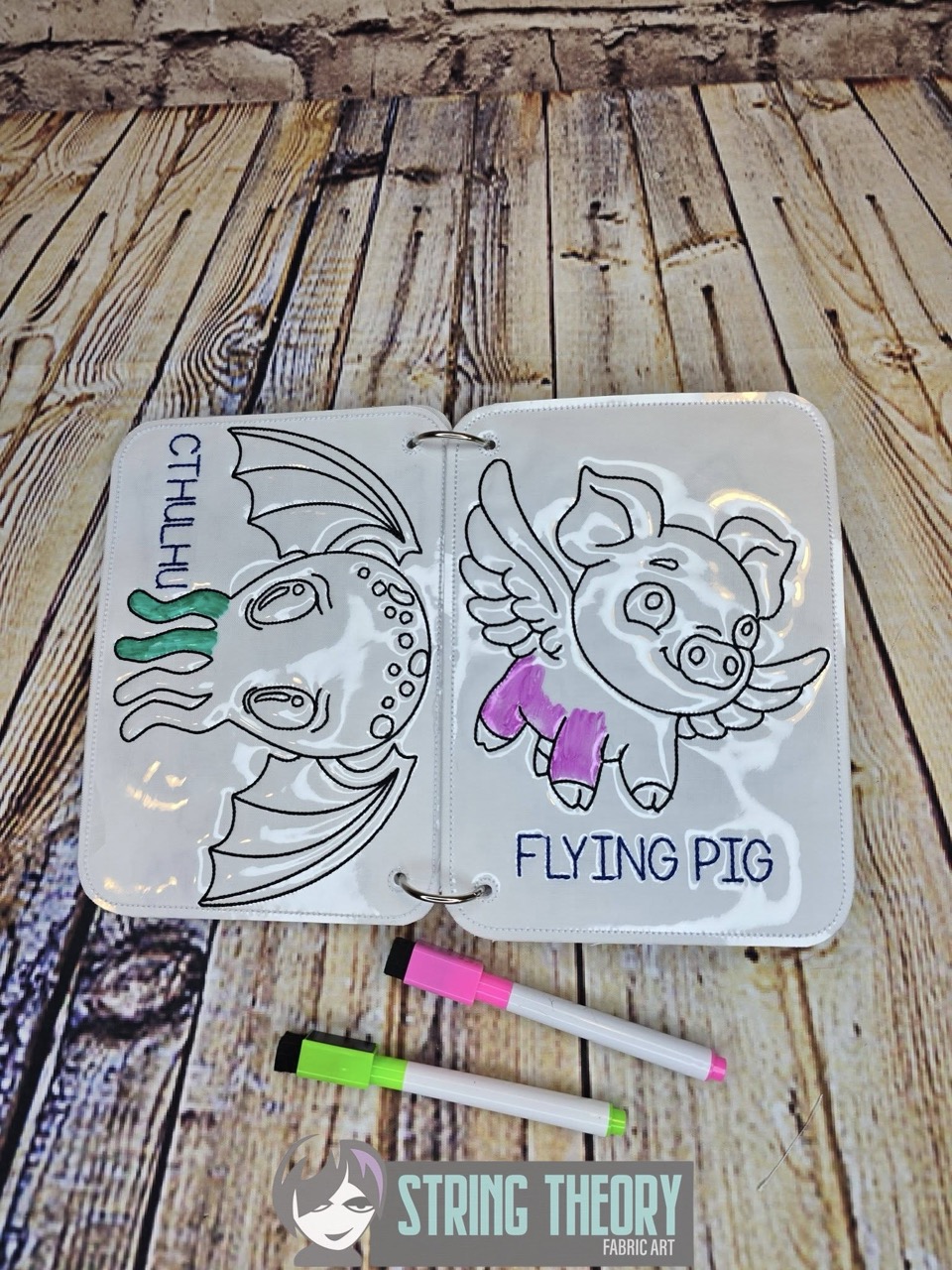 Cutie Cryptids Coloring Book ITH Machine Embroidery Pattern