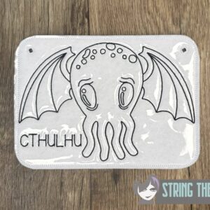 Chibi Cthulhu Color Page ITH machine embroidery design