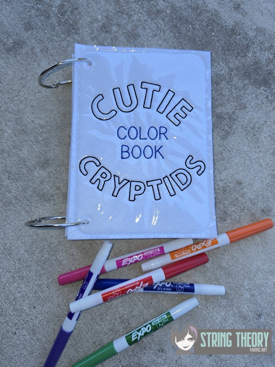 Cutie Cryptids Coloring Book ITH Machine Embroidery Pattern