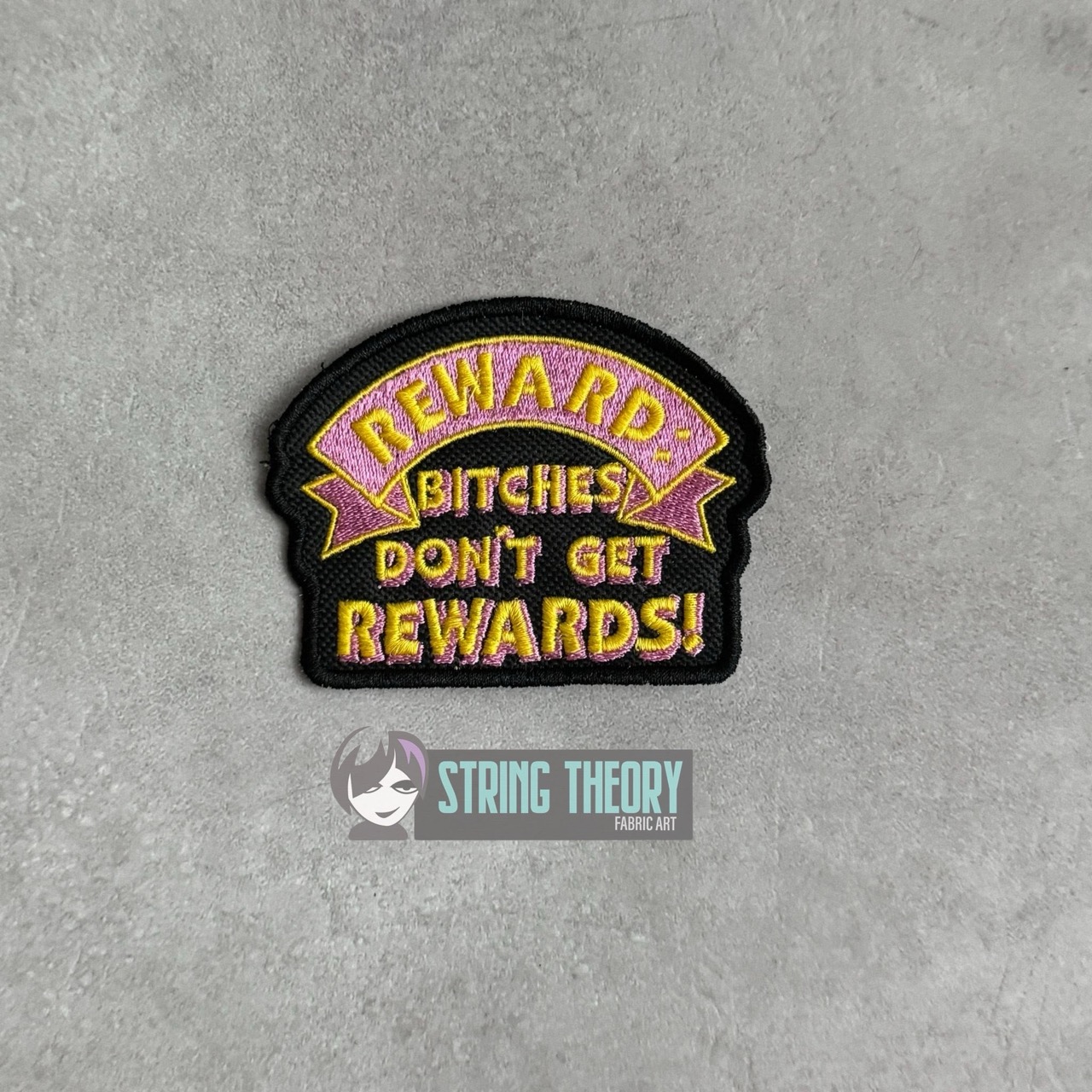 DCC Rewards: Bitches Don't Get Rewards fob patch ITH machine embroidery design