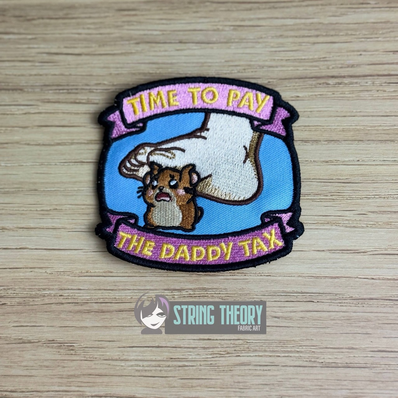 DCC Daddy Tax fob patch ITH machine embroidery design