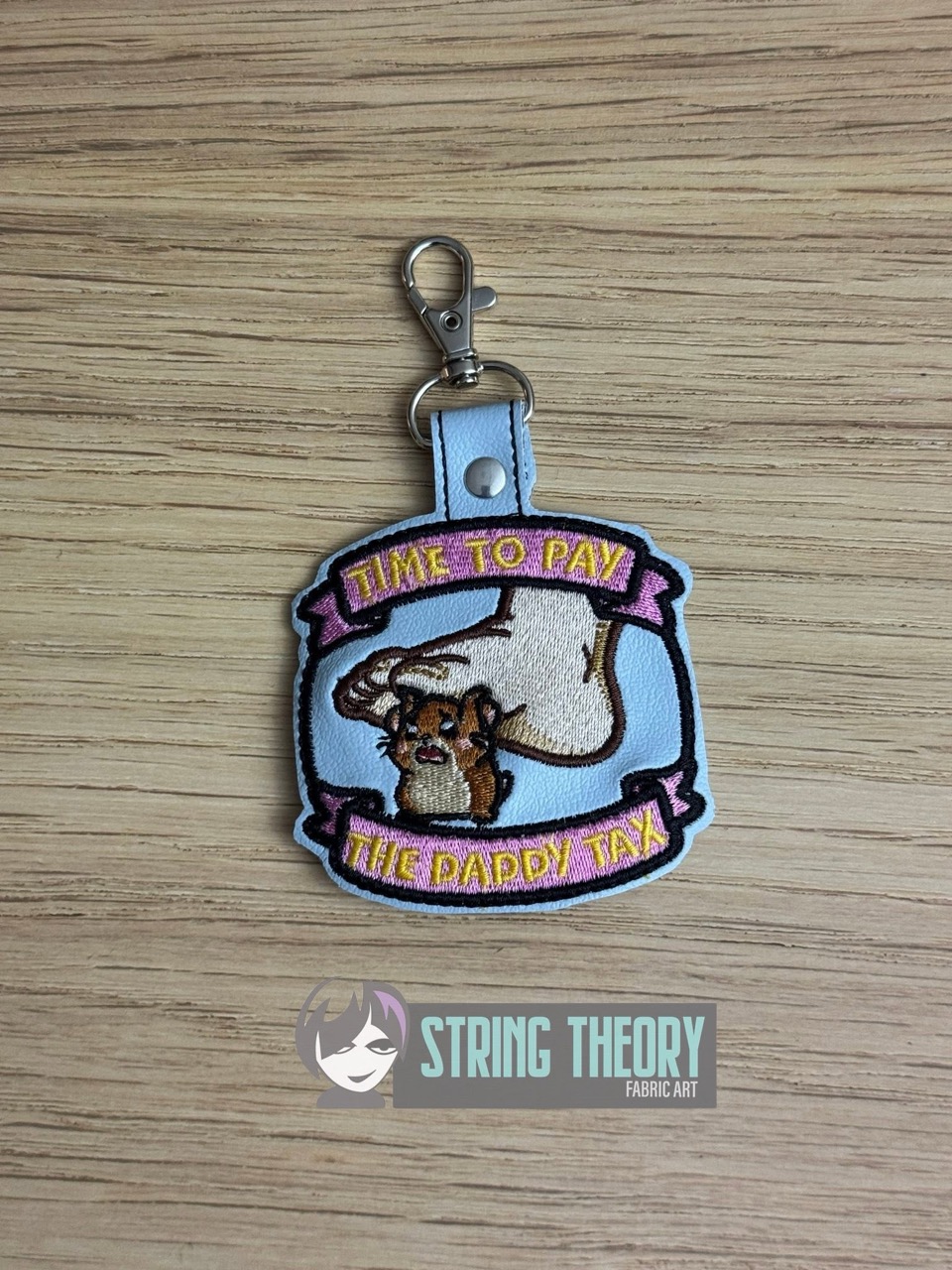 DCC Daddy Tax fob patch ITH machine embroidery design