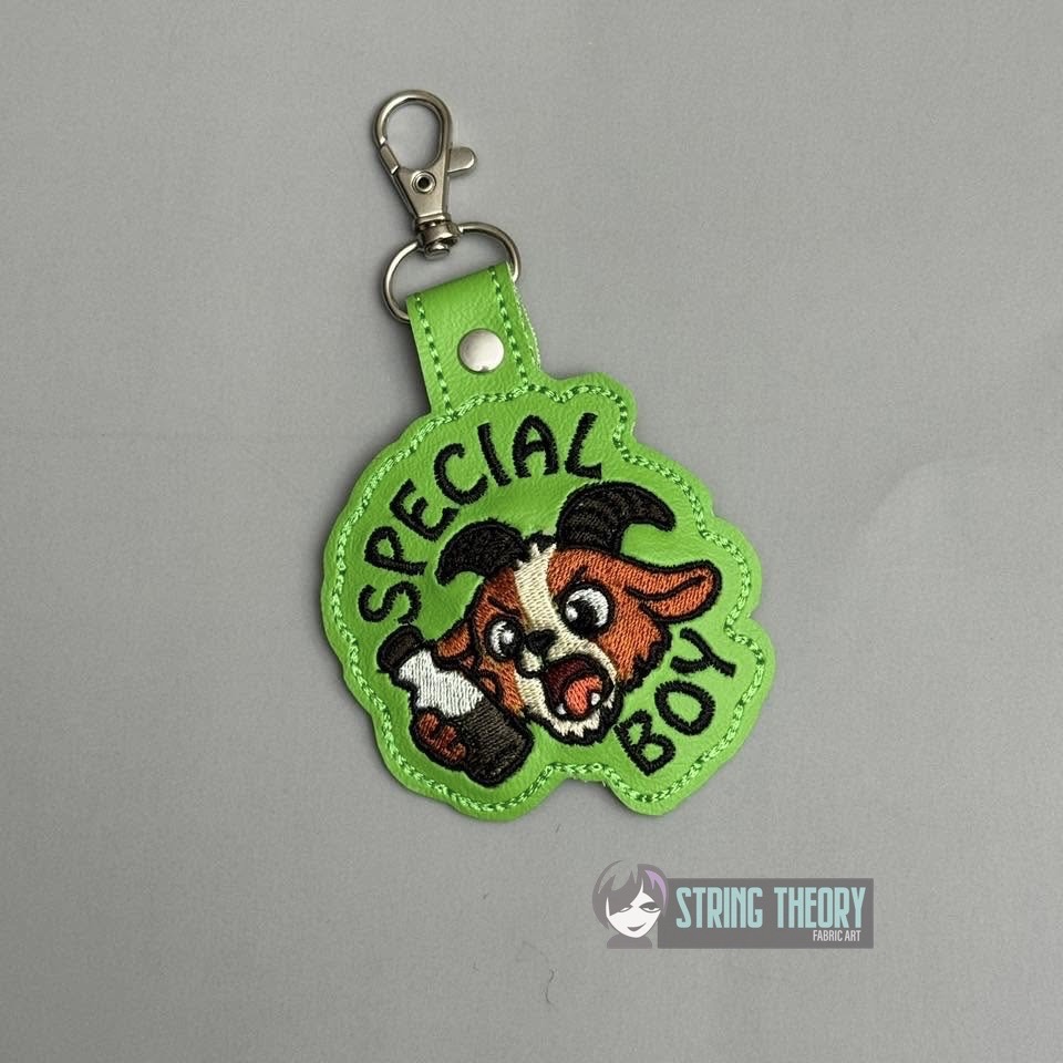 DCC – Special Boy fob patch ITH machine embroidery design