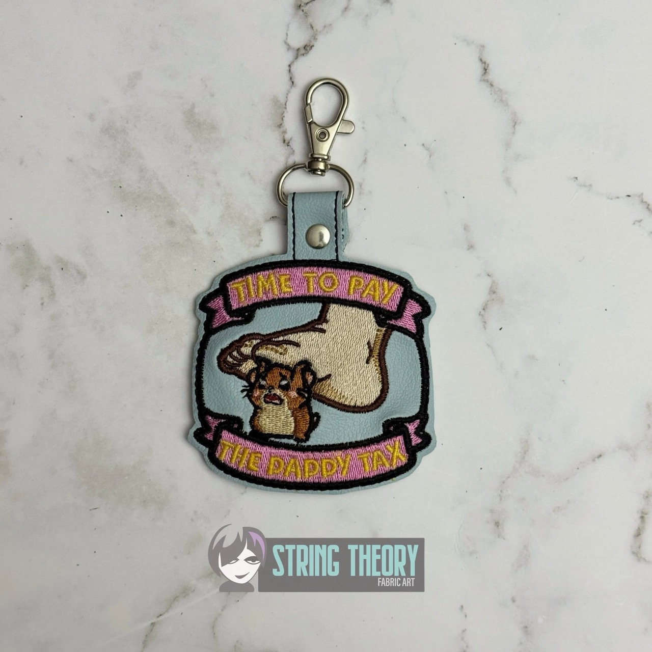 DCC Daddy Tax fob patch ITH machine embroidery design
