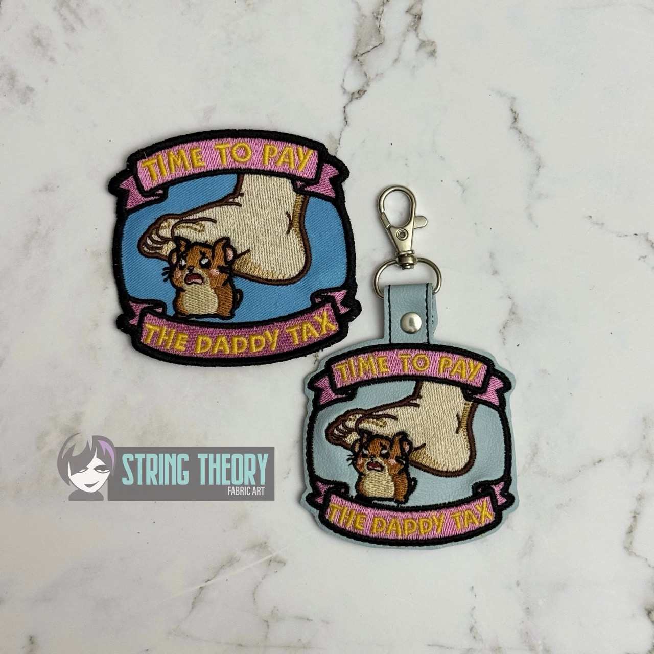 DCC Daddy Tax fob patch ITH machine embroidery design