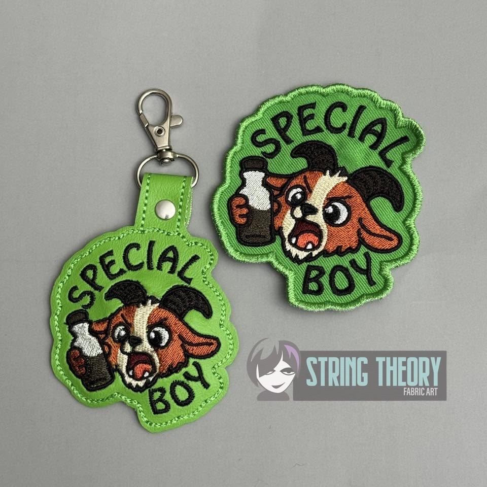 DCC – Special Boy fob patch ITH machine embroidery design