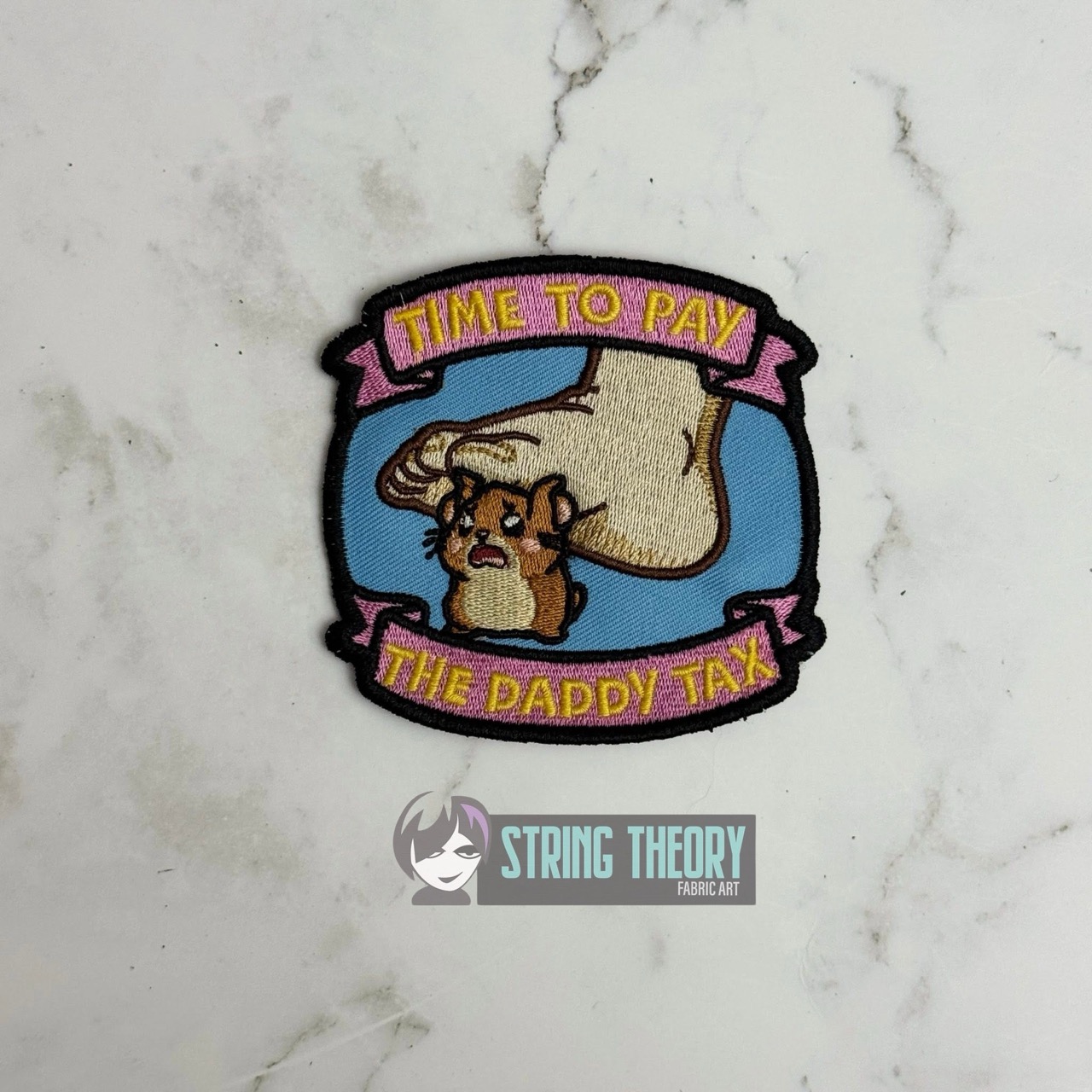 DCC Daddy Tax fob patch ITH machine embroidery design