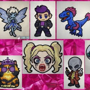 DCC Chibi Crawlers 5x7 machine embroidery pattern bundle