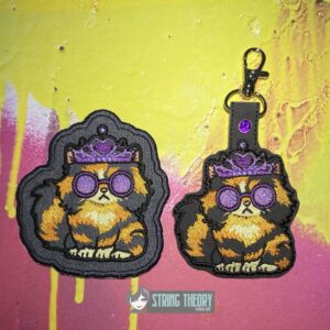 DCC Chibi Princess Donut fob patch ITH machine embroidery design