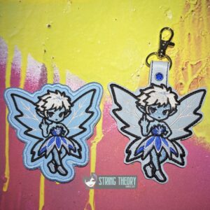 DCC Chibi Elle fob patch ITH machine embroidery design
