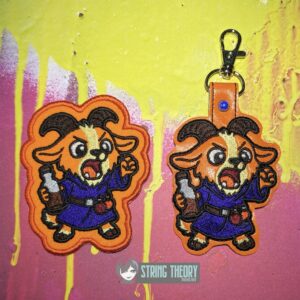 DCC Chibi Prepotente fob patch ITH machine embroidery design