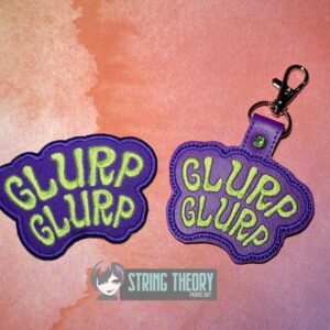 DCC Glurp Glurp fob patch ITH machine embroidery design