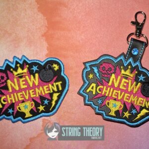 DCC New Achievement fob patch ITH machine embroidery design