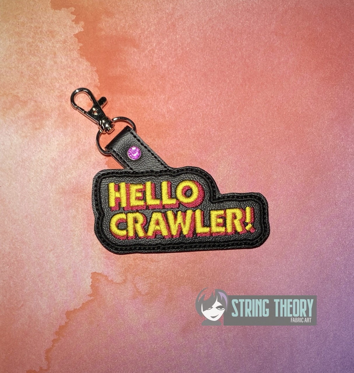 DCC Hello Crawler! fob patch ITH machine embroidery design