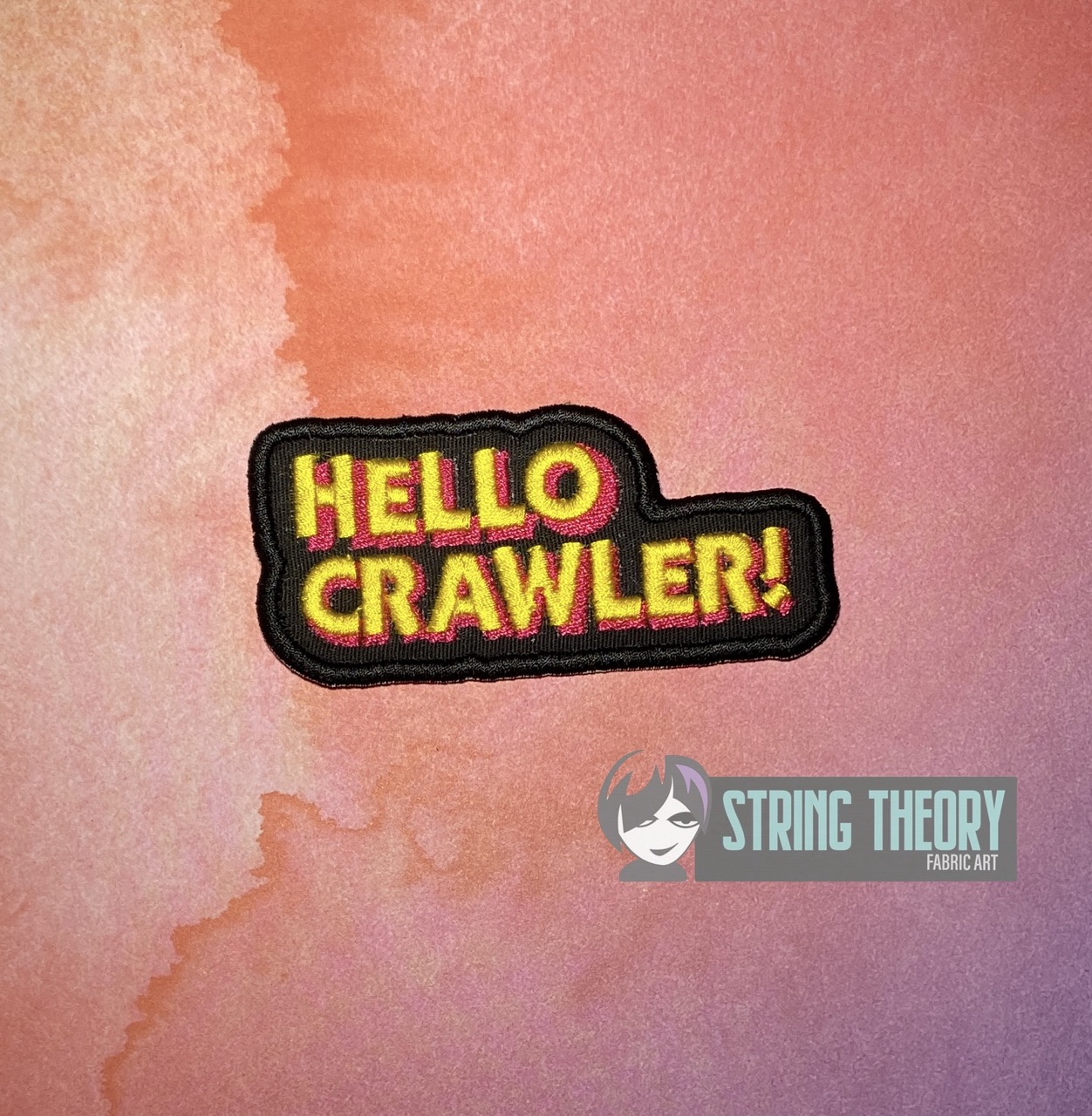 DCC Hello Crawler! fob patch ITH machine embroidery design