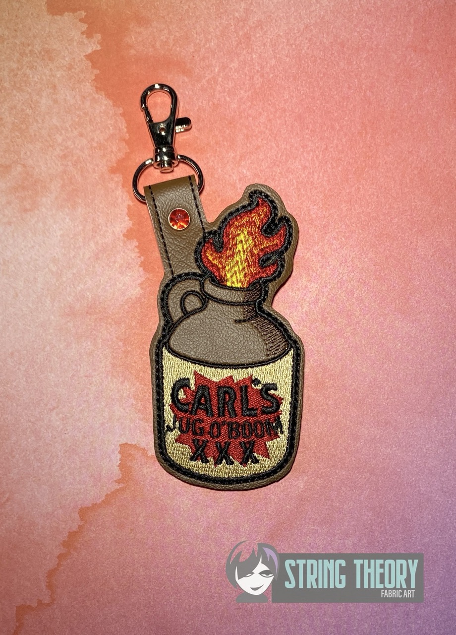 DCC Jug o'Boom fob patch ITH machine embroidery design