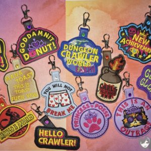 DCC Fob set 2 ITH machine embroidery pattern bundle