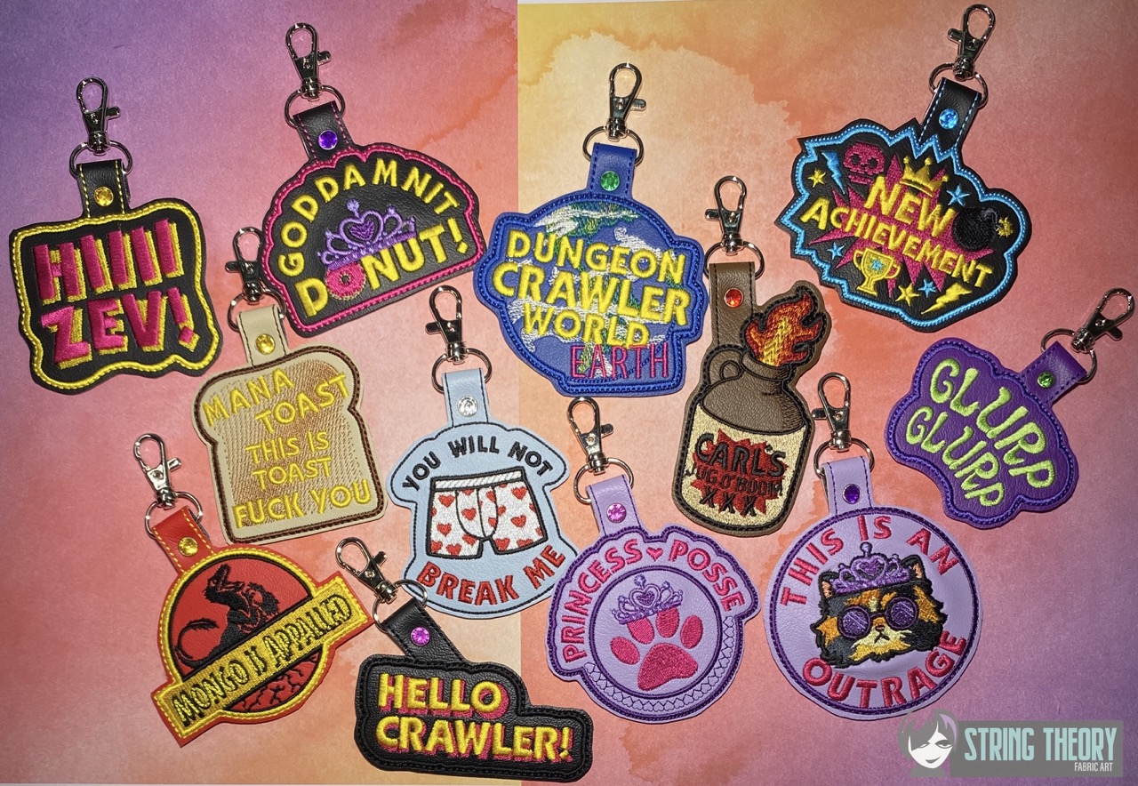 DCC Fob set 2 ITH machine embroidery pattern bundle