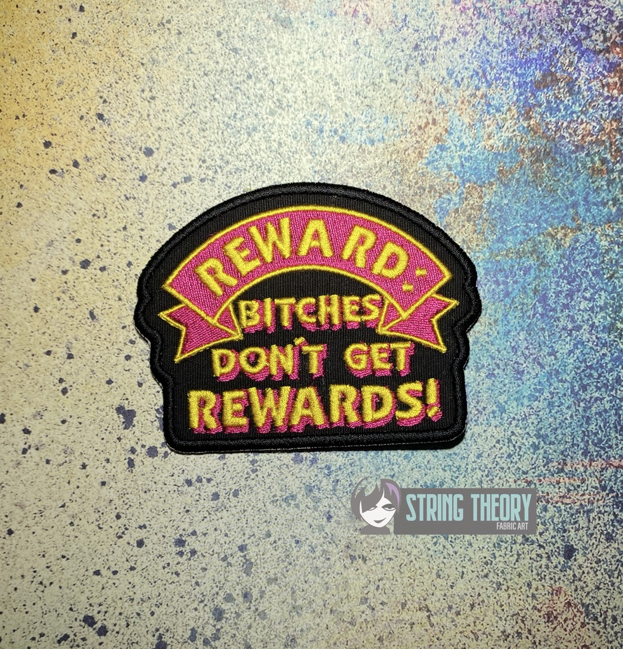 DCC Rewards: Bitches Don't Get Rewards fob patch ITH machine embroidery design