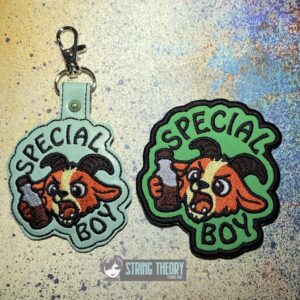 DCC – Special Boy fob patch ITH machine embroidery design